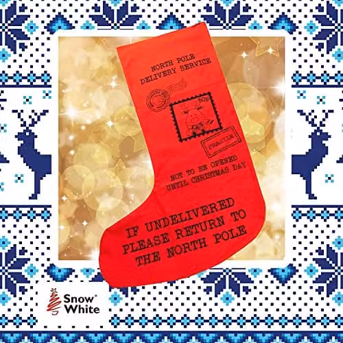 VFM e-Store Jumbo Red Felt Christmas Stocking with Printed Message – 4