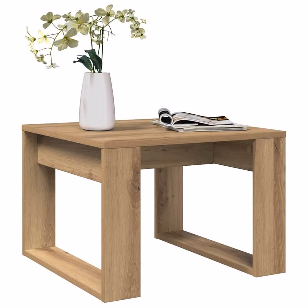 Berkfield Home Artisan Oak Side Table in Brown, W/D/H: 50 x 50 x 35 cm – 2