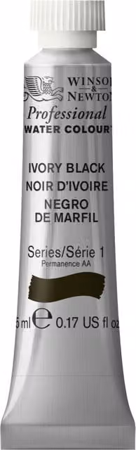 Winsor and Newton Professional Watercolour Paint Ivory Black 5ml