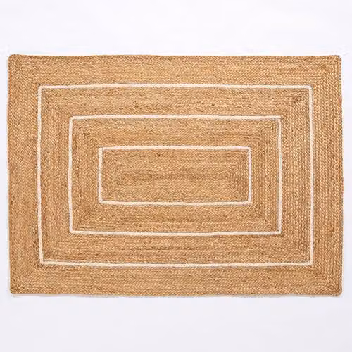 NATURELLE Hand Braided Jute Rug, Brown, W: 120 cm, L: 170 cm