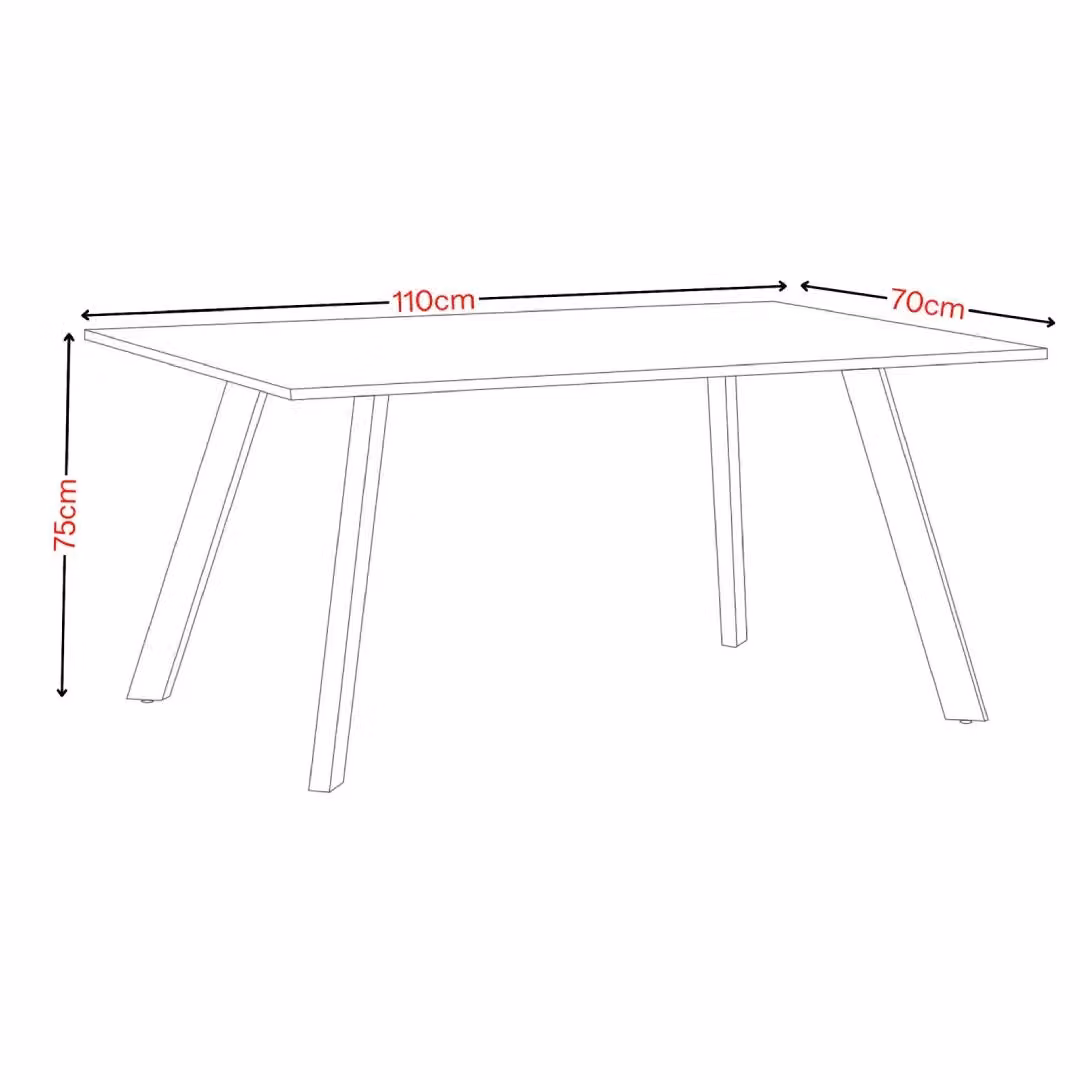 EONLION Modern Rectangular Wood Dining Table with Black Metal Legs for 4-6 People – 2