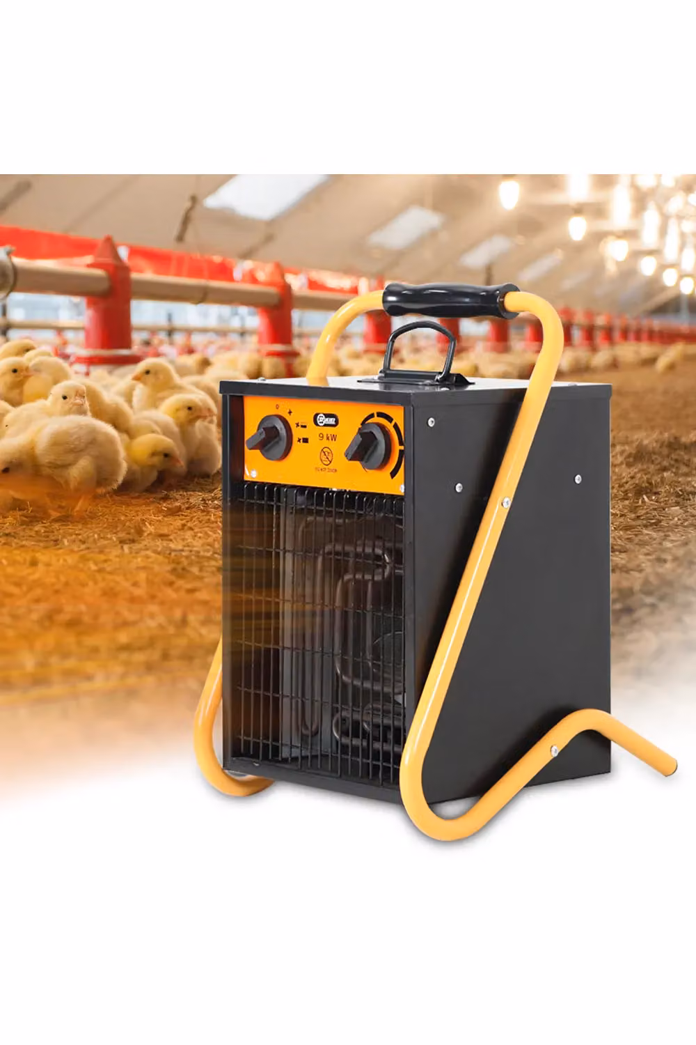 Living and Home 9KW Electric Fan Heater for Agricultural Use, Yellow – 2