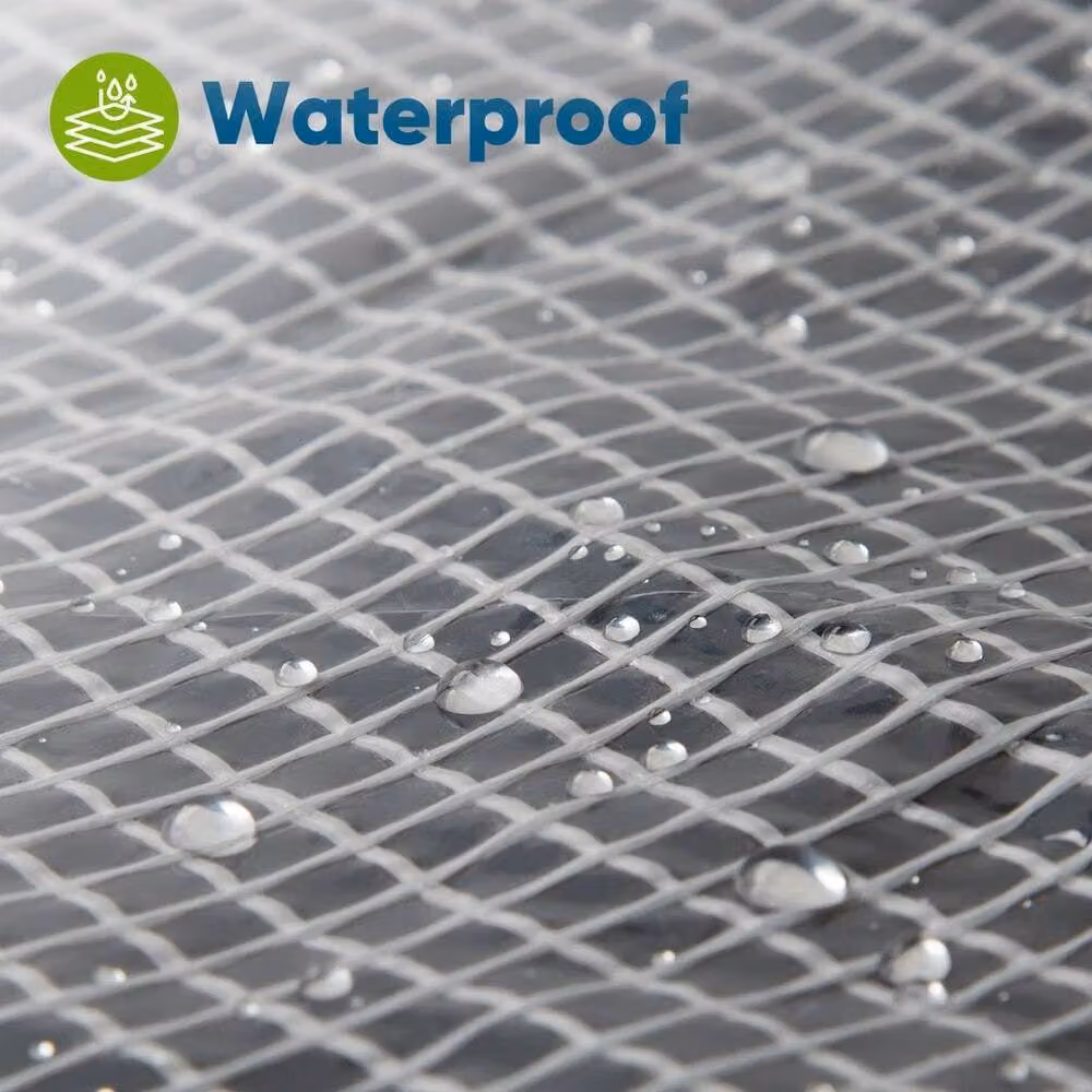 NESTLUNE Transparent Waterproof Heavy-Duty Tarpaulin with Eyelets, W 200 cm x H 300 cm – 2