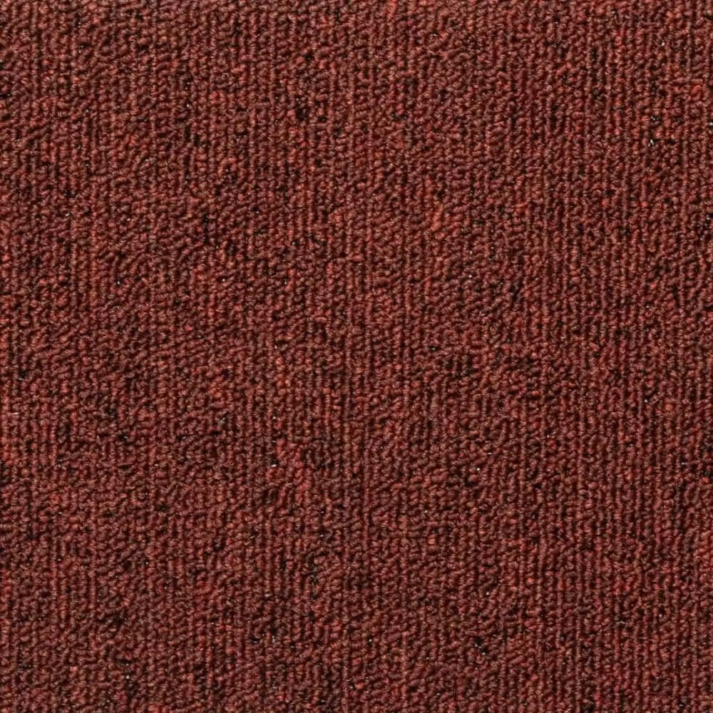 Berkfield Home Self-Adhesive Carpet Stair Treads, 15 Pieces, Matte Red, W/D/H: 65 x 21 x 4 cm – 5