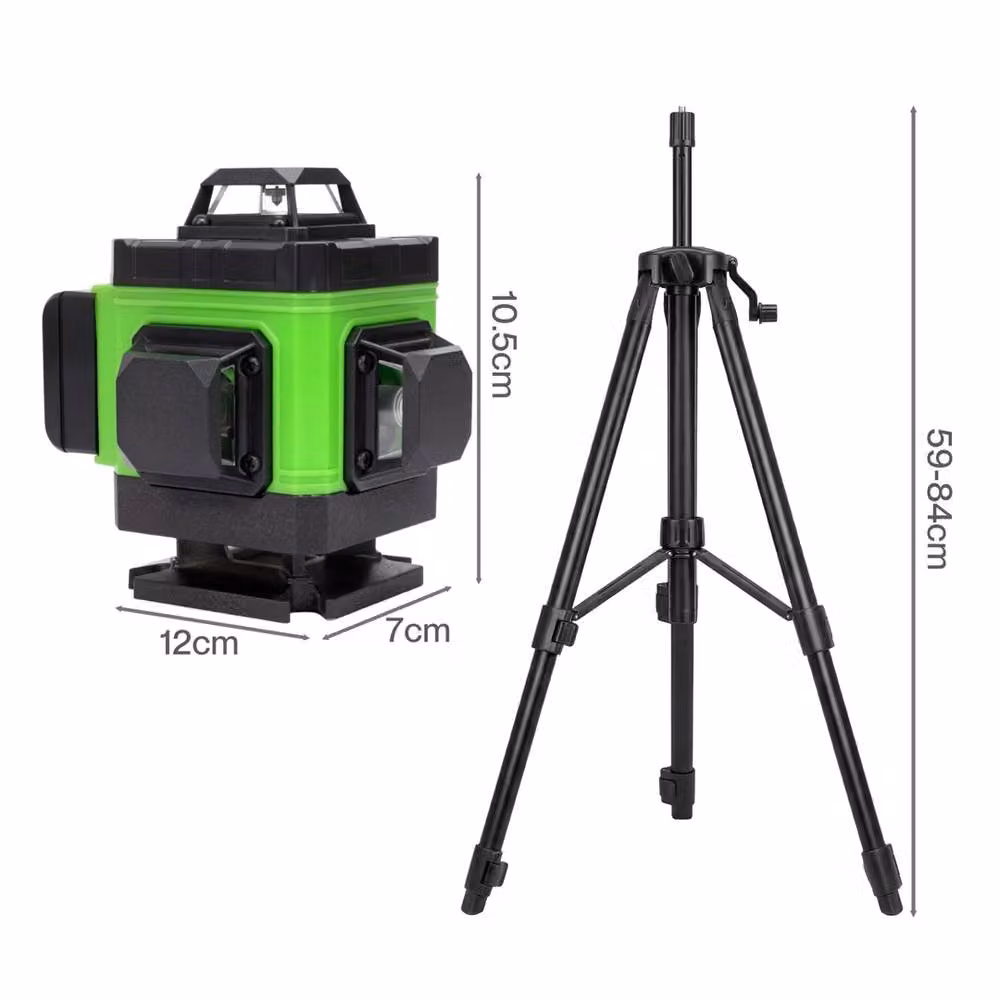 Havendro 16 Line 4D Self Leveling Rotary Laser Level with Green Lines in Black – 2