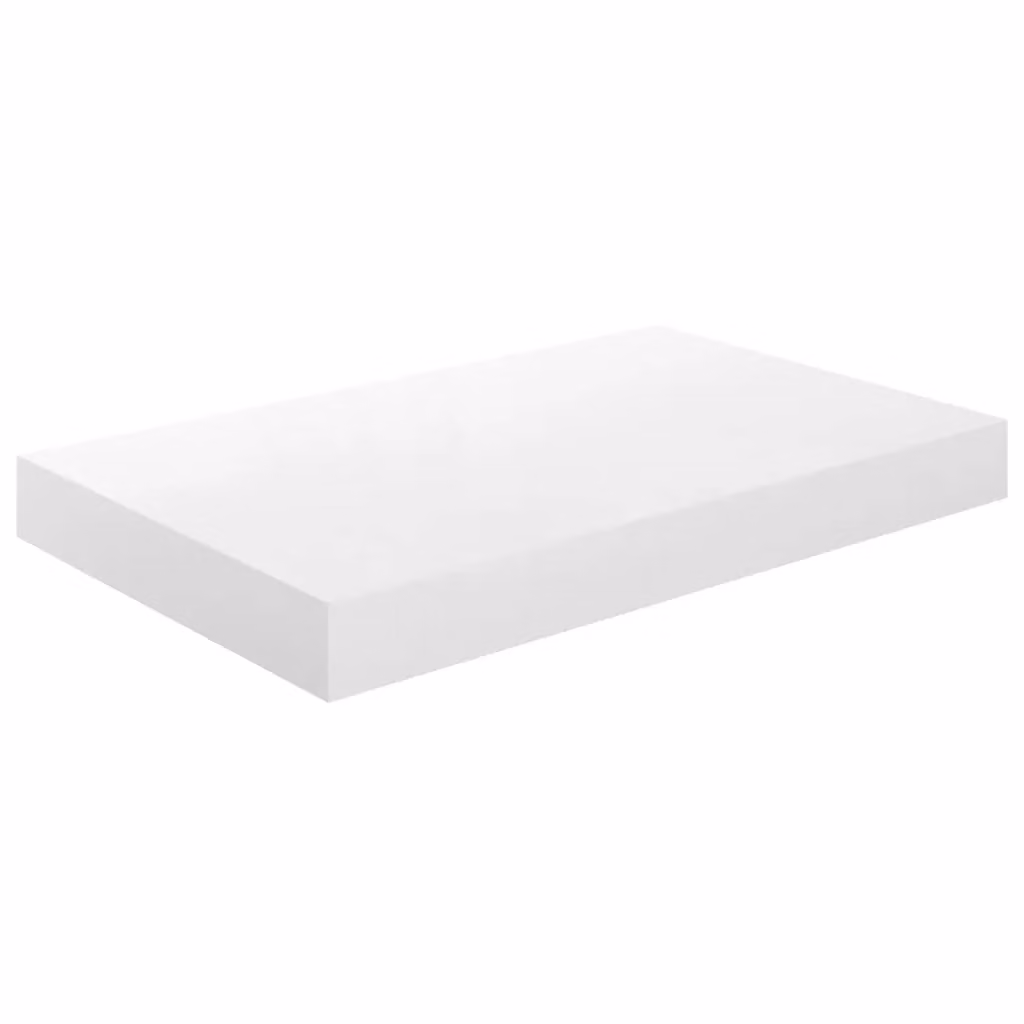 Berkfield Home Floating Wall Shelf, High Gloss White MDF, W: 40 cm, D: 23 cm, H: 3.8 cm – 2
