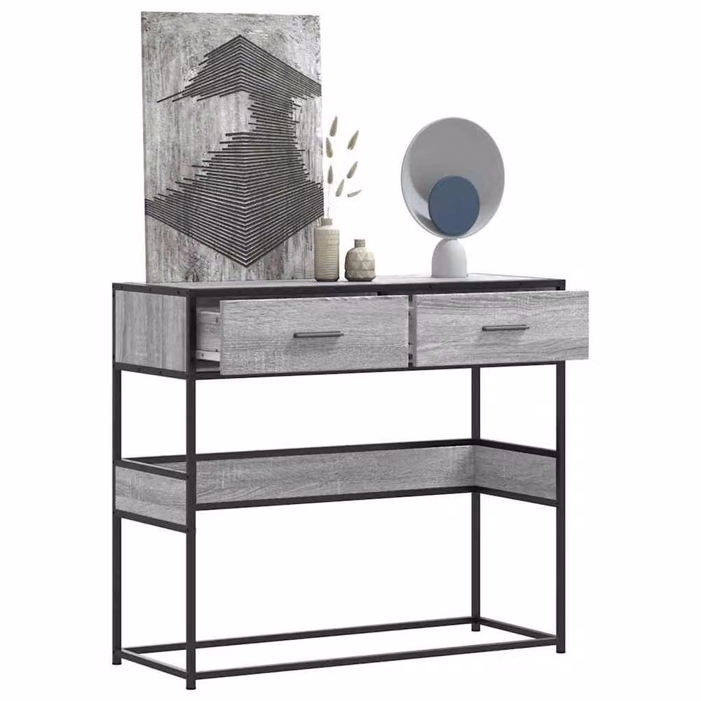 Berkfield Home Grey Sonoma Console Table, W/D/H: 90 x 35 x 80 cm – 2