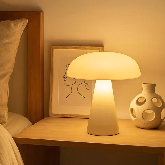 Voltico Touch Control LED Table Lamp with Rechargeable Battery in Beige