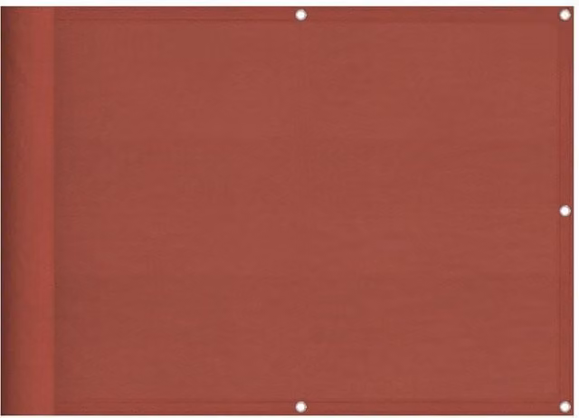 Berkfield Home Wall-Mounted Balcony Screen in Terracotta, W: 75 cm, H: 800 cm, 100% Polyester Oxford – 1