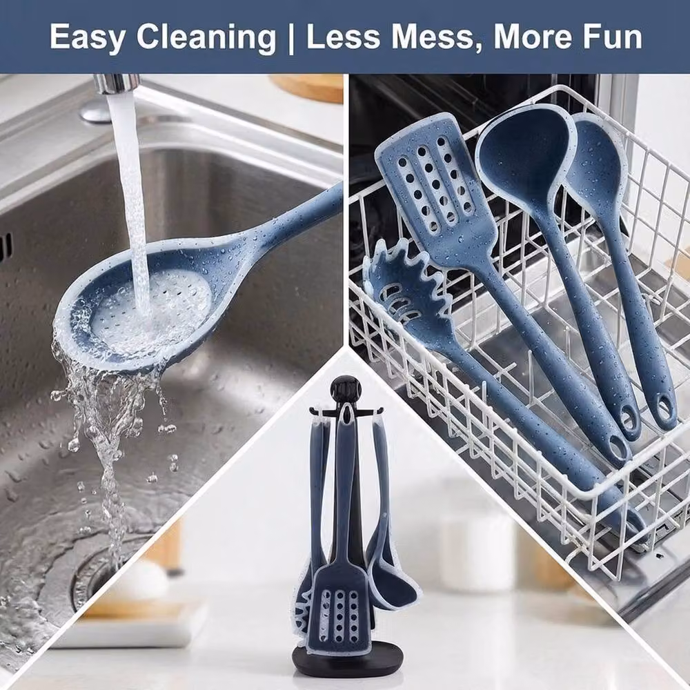 SPETLEK 7-Piece Black Silicone Kitchen Utensils Set – 3