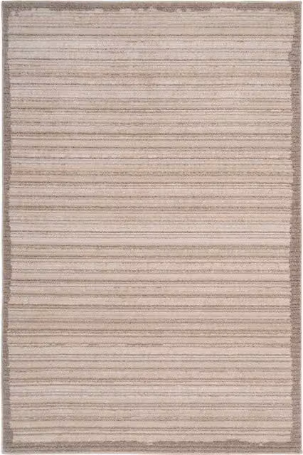 Kukoon Modern Striped Rectangular Area Rug in Beige, W: 160 cm, L: 230 cm – 1