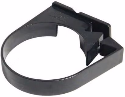 FloPlast Black PVC Deepflow and Hi-Cap Downpipe Clip with Screw