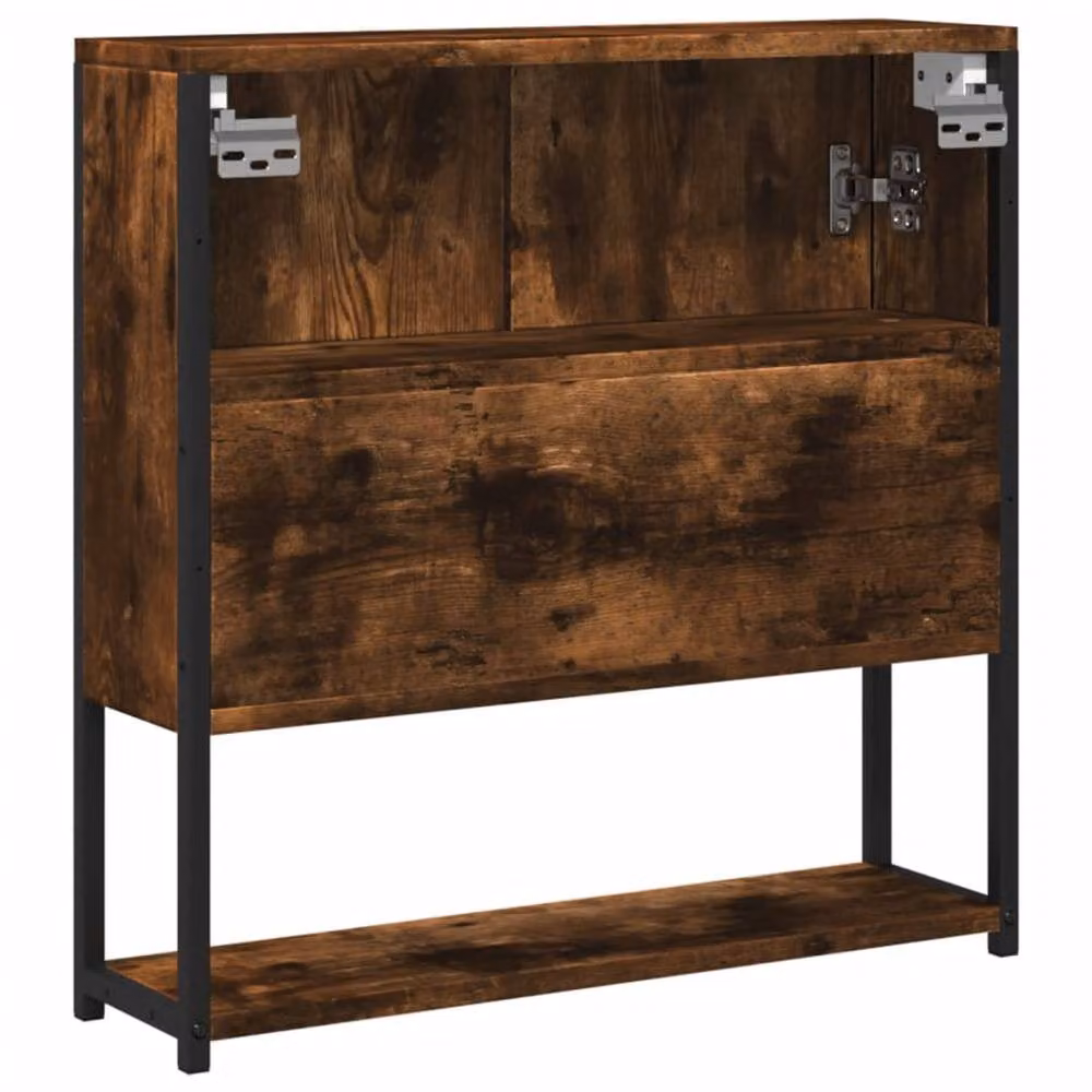 Berkfield Home Bathroom Mirror Cabinet in Smoked Oak Brown, W/D/H: 60 x 16 x 60 cm – 5