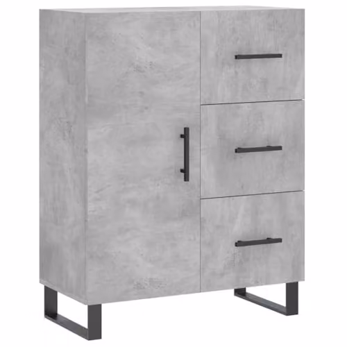 vidaXL Sideboard in Concrete Grey, Engineered Wood, W/D/H: 69.5 x 34 x 90 cm