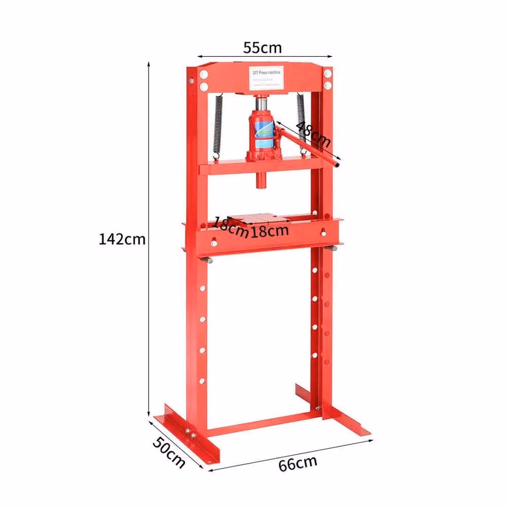 SPETLEK 20 Ton Red Hydraulic Workshop Floor Bench Press – 2