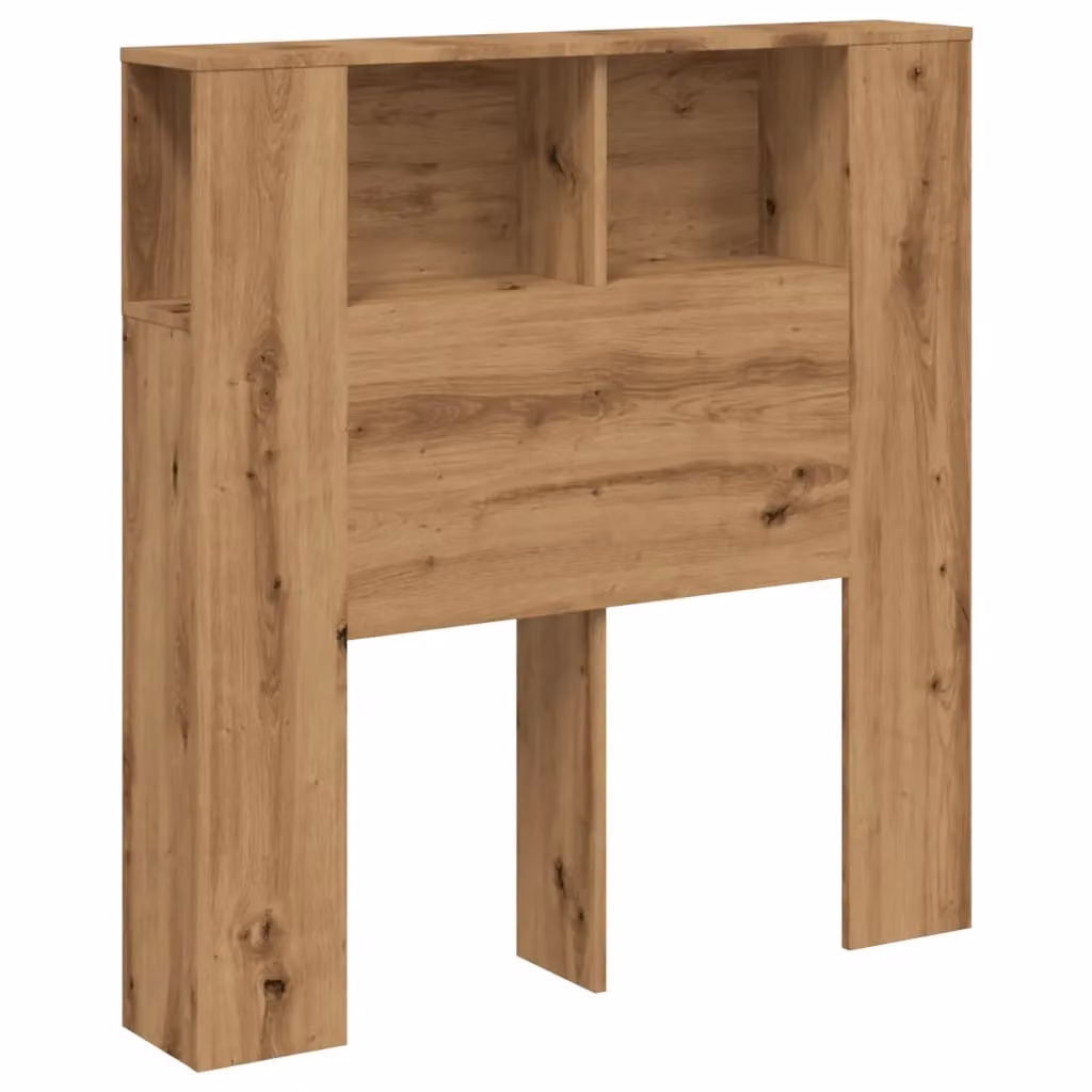 Berkfield Home Artisan Oak Headboard Cabinet in Brown, W/D/H: 100 x 19 x 104.5 cm – 2
