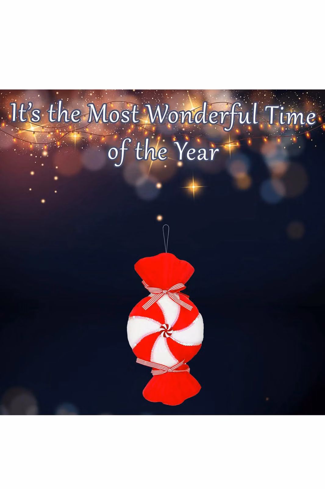 VFM e-Store Red Striped Candy Cane Christmas Tree Hanging Ornament, 40 cm – 3