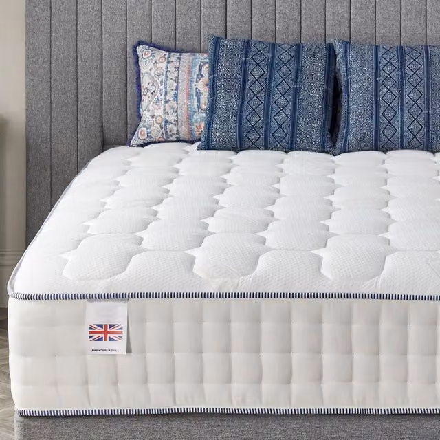 Somnior Temperature Regulating Pocket Sprung Mattress with Natural Fillings, White, W/D/H: 140 x 200 x 28 cm