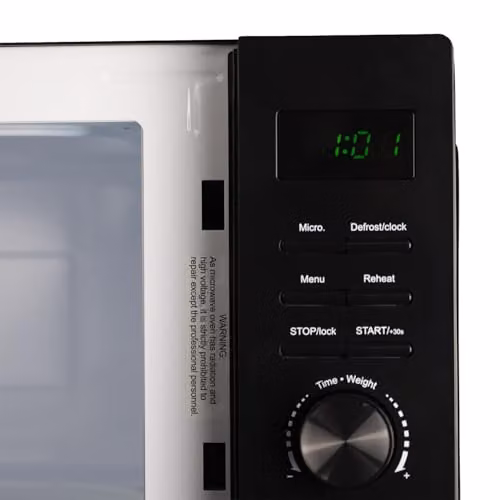 Willow WM23DB 800W 23L Solo Microwave with Defrost Function and LED Interior Light, Black – 6