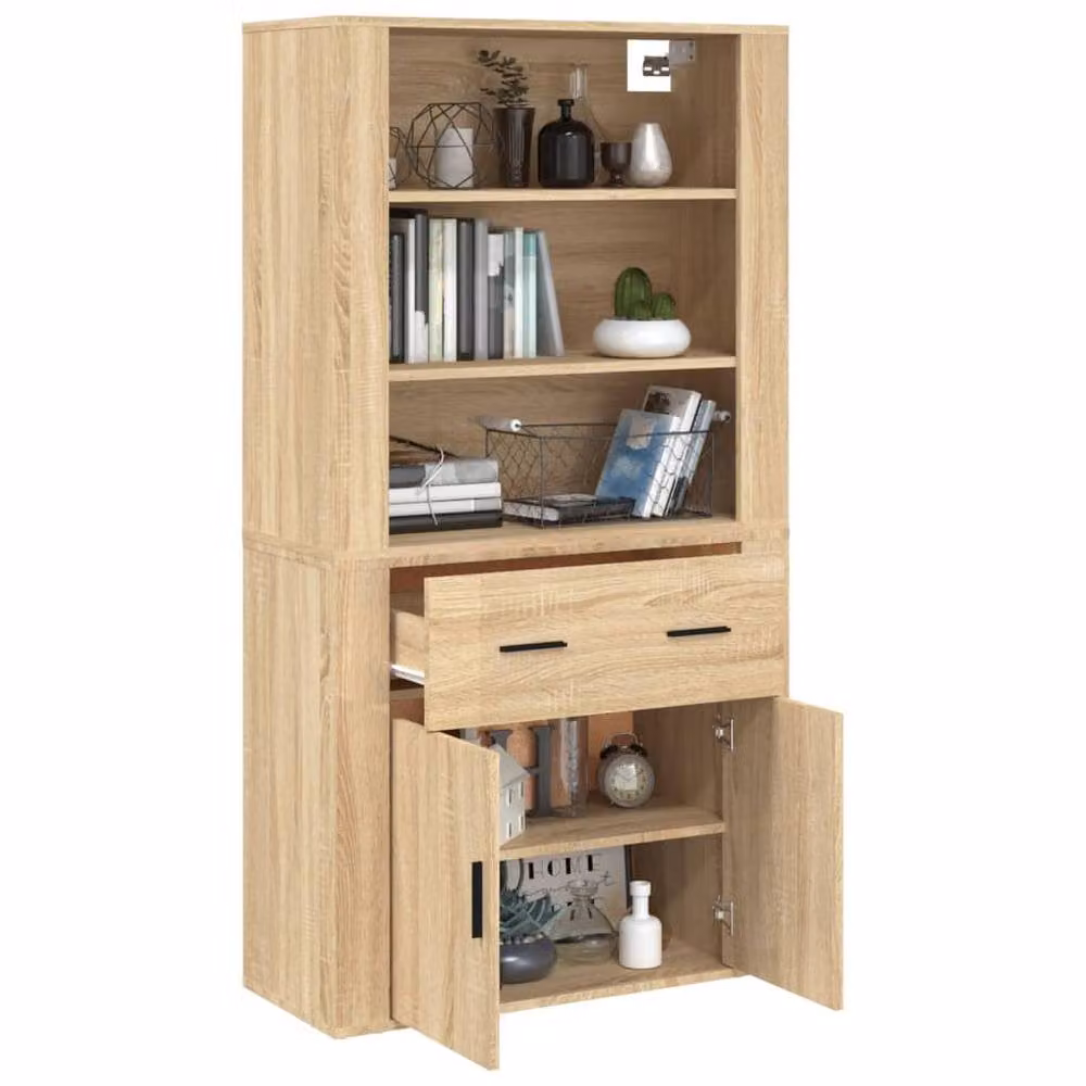 Berkfield Home Sonoma Oak Highboard in Brown – 2