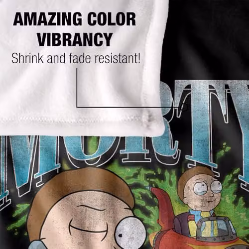 LOGOVISION Rick and Morty Morty Smith Homage Super Soft Fleece Throw Blanket, Multicolour, W: 91 x D: 147 cm – 3