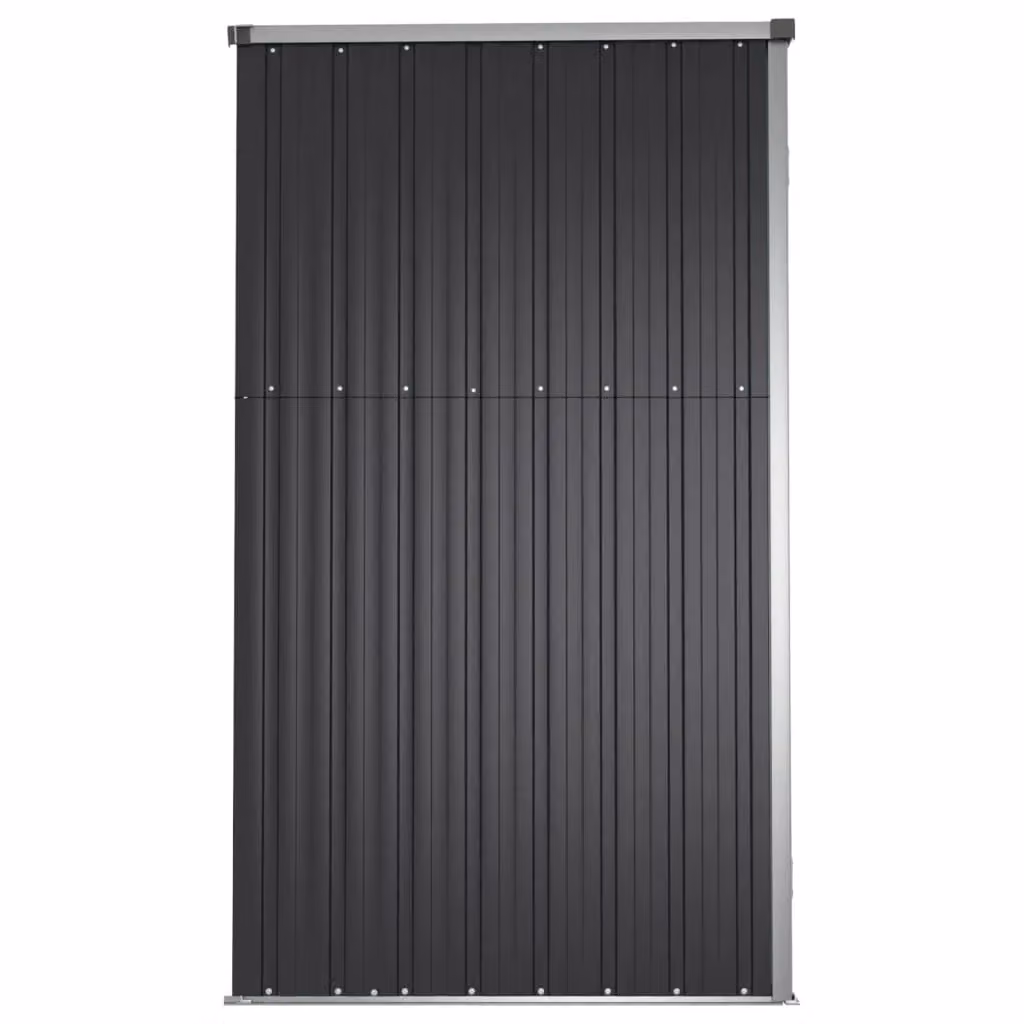 Berkfield Home Garden Tool Shed in Anthracite Black Galvanised Steel, W/D/H: 89 x 161 x 161 cm – 3