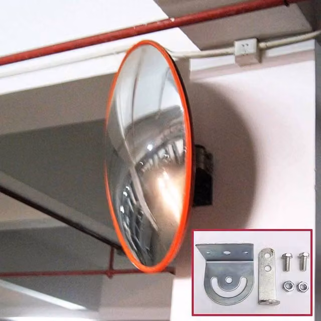 NESTLUNE Orange Wide Angle Convex Traffic Security Mirror