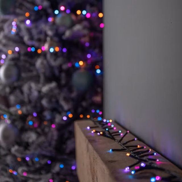 Premier Decorations TreeBrights 1000 LED Christmas String Lights, Multicolour, 25m, Mains Operated with Timer