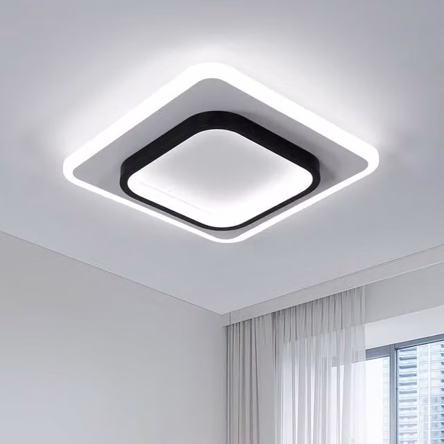 COMELY Modern Square LED Ceiling Light, 24W, Cool White 6500K, White – 1