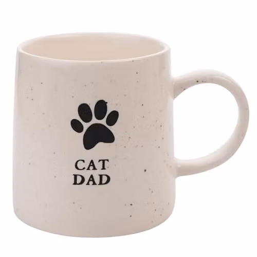 Widdop and Co Best of Breed Paw Print Stoneware Ceramic Mug, White, 350 ml