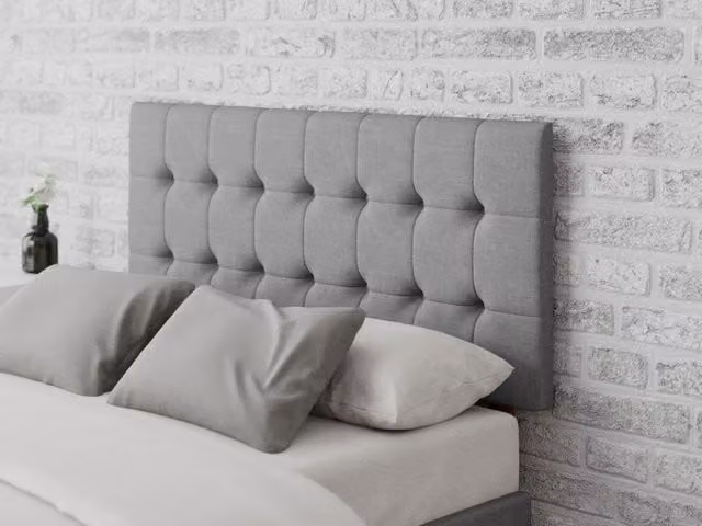 Aspire Store Sinatra Modern Upholstered Velvet Headboard in Grey, Width: 60 cm