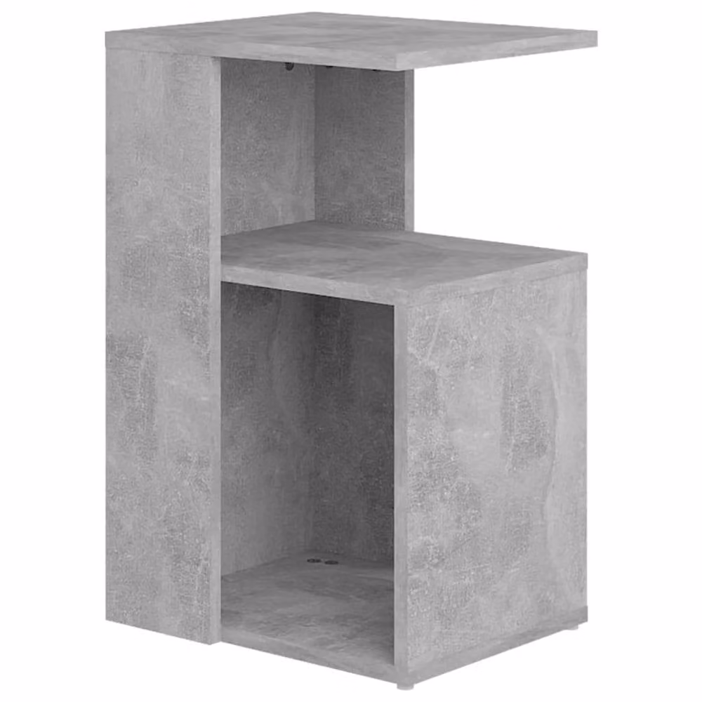 Berkfield Home Modern Side Table in Concrete Grey, W/D/H: 36 x 30 x 56 cm – 2