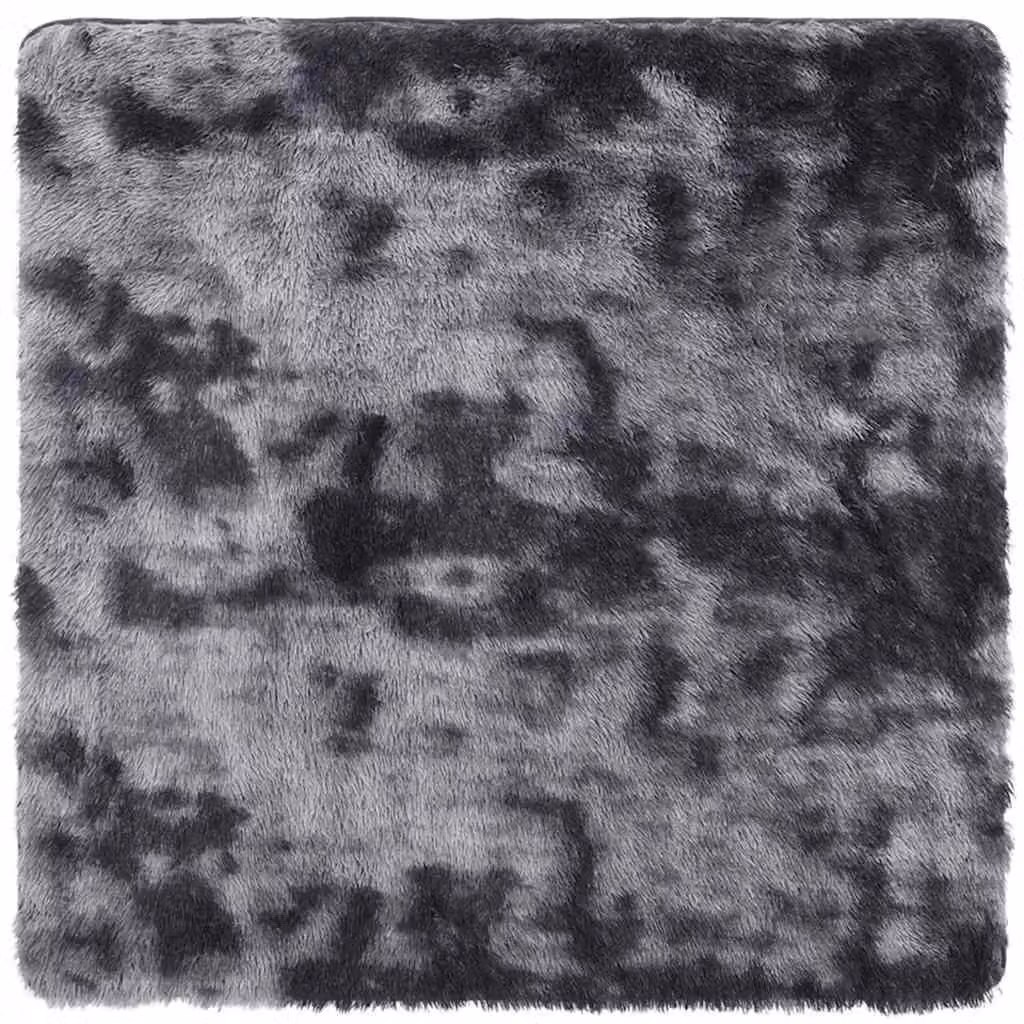 Berkfield Home NAVARRA Shaggy High Pile Rug, Dark Grey, W/D/H: 120 x 120 x 1 cm – 2