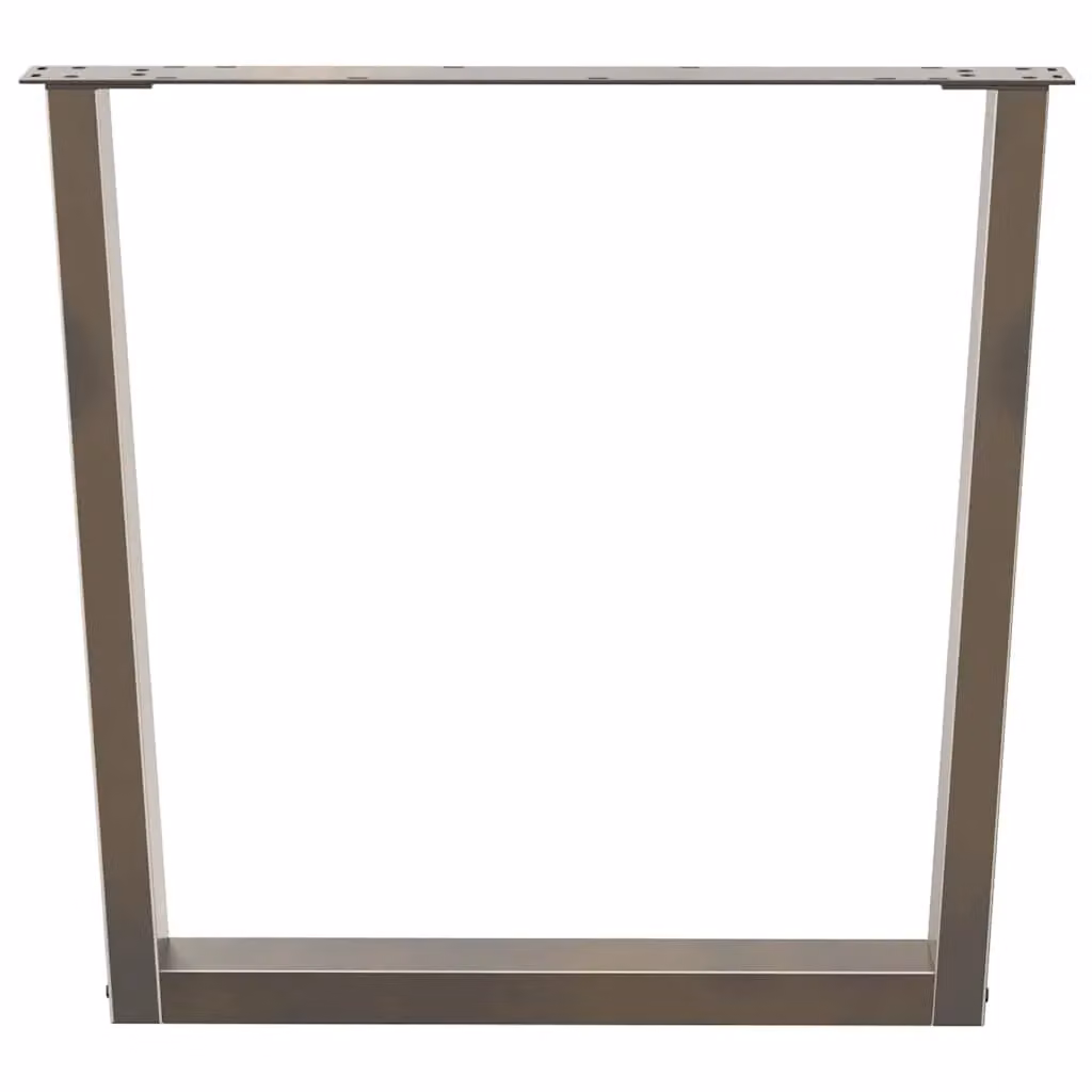 Berkfield Home V-Shape Dining Table Legs, 2 Pieces, Brown Steel, H: 72-73.3 cm x W: 80 cm – 2
