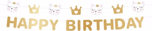 My Party Gold Animal Letter Pennant Birthday Banner