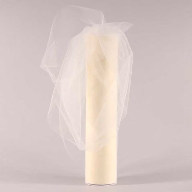 KDMD White Plain Textile Tulle Roll for Decorative Ornaments