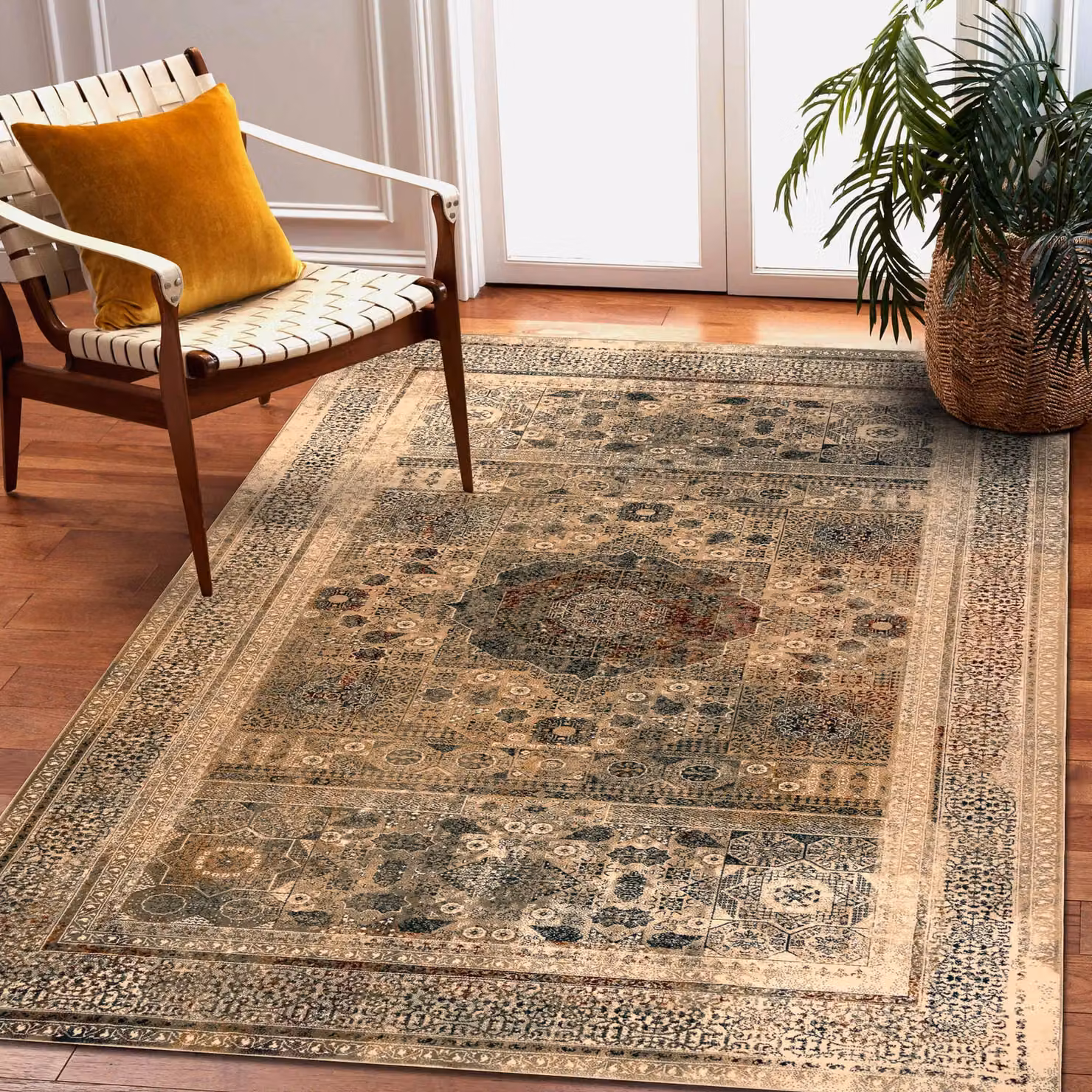 RugsX Superior Wool Rug in Yellow and Multicolour, W: 170 cm, D: 235 cm – 3