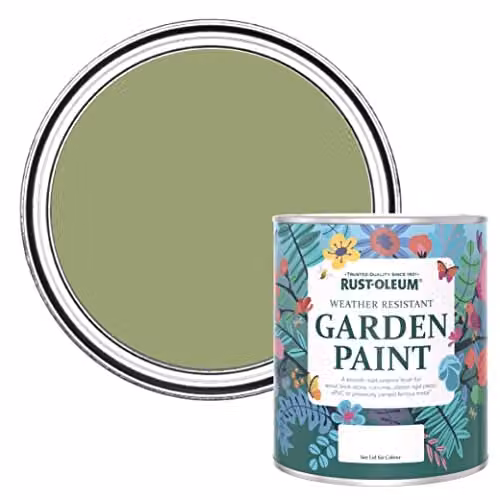 Rust-Oleum Familiar Ground Green Mould Resistant Garden Paint, Matt Finish, 750ml – 1
