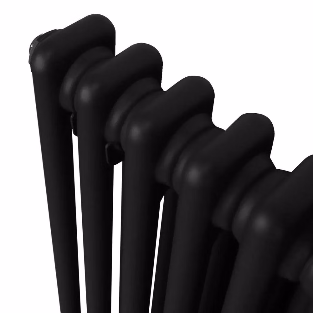 Monstershop Traditional 2 Column Steel Radiator in Black, H 180 cm x W 20.2 cm x D 7 cm – 6