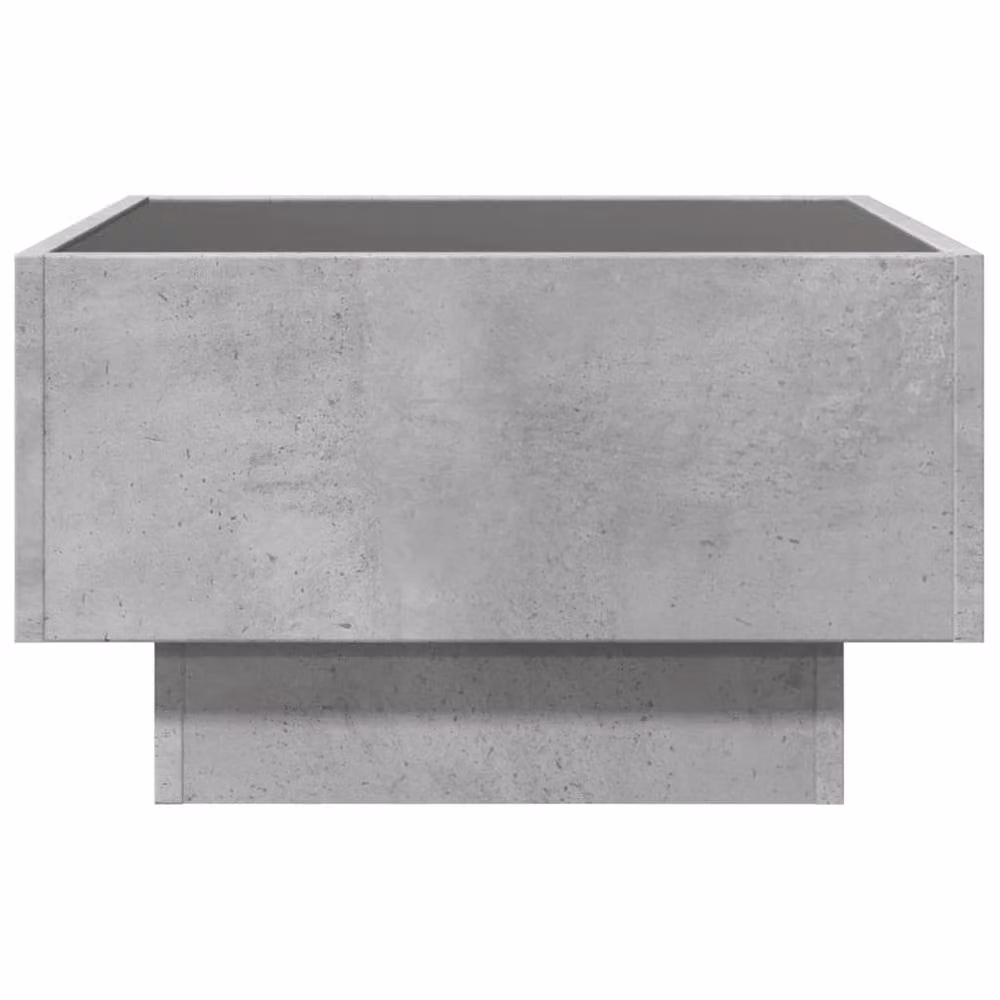 Berkfield Home Modern Square Coffee Table with LED in Concrete Grey, W/D/H: 50 x 50 x 30 cm – 3