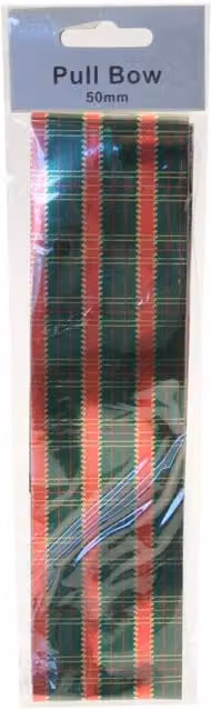 KDMD Dark Green Tartan Pull Bows, 50mm, 10 Pack
