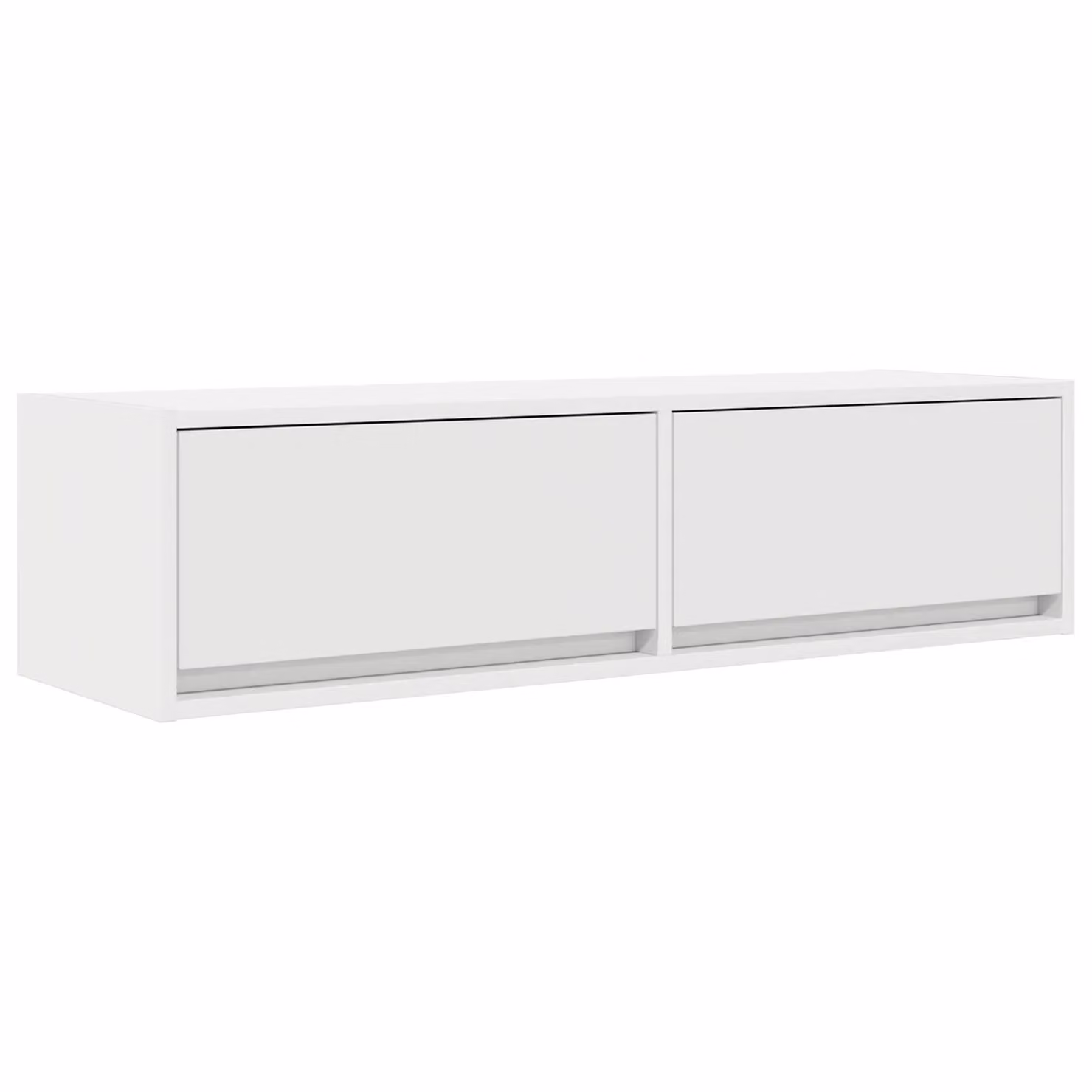 Berkfield Home Modern White TV Cabinet in Matt MDF, W/D/H: 100 x 31 x 25.5 cm – 2