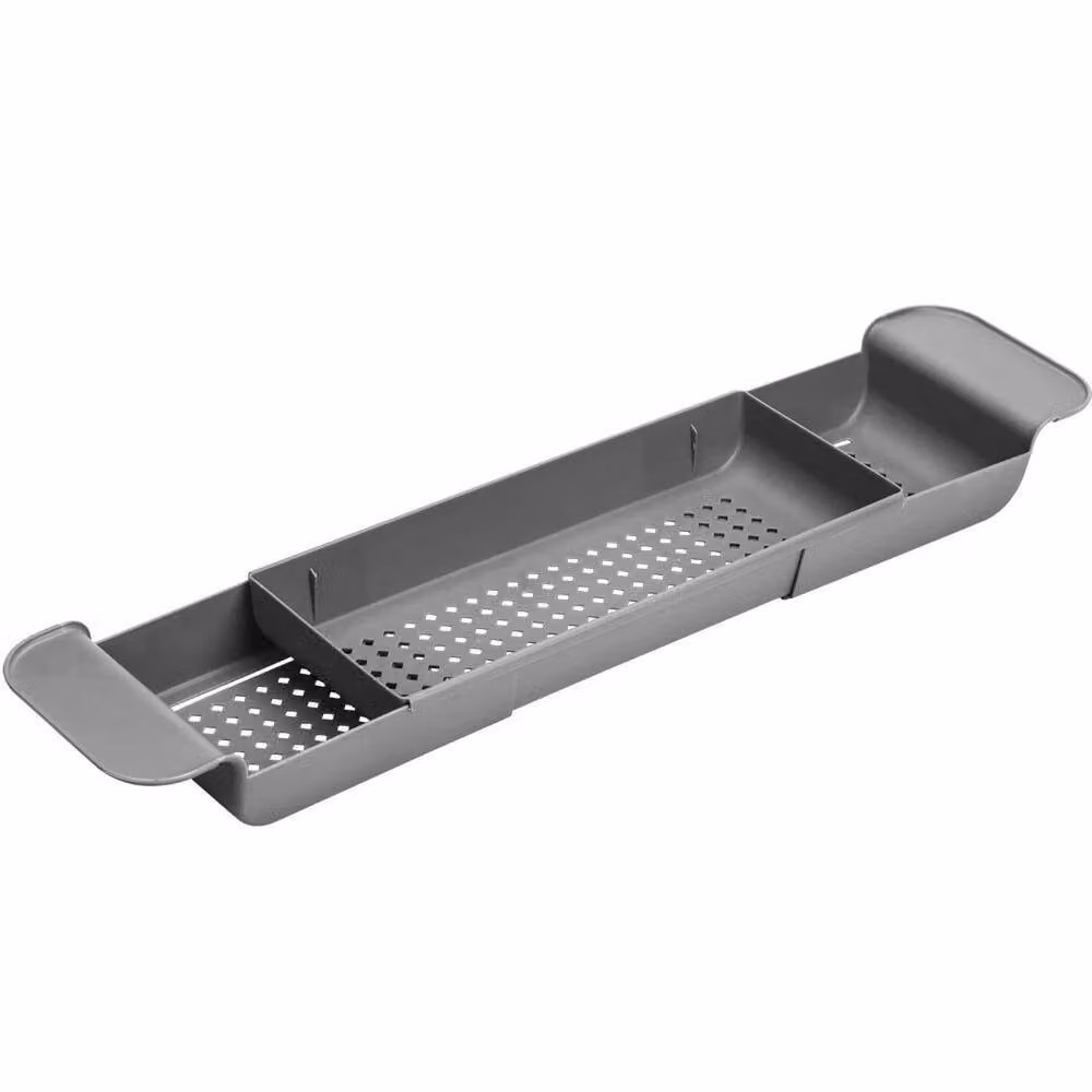 EONLION Adjustable Hanging Bath Tub Rack and Bathroom Storage Shelf in Grey – 3