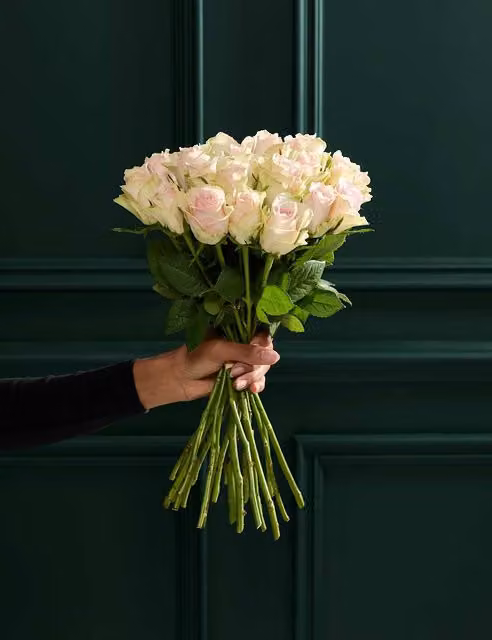 M&S Flower Market Small Blush Rose Abundance Bouquet in Pink