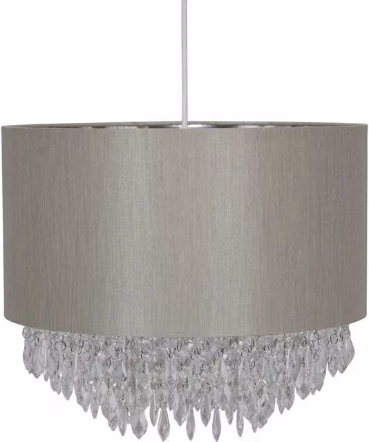 K LIVING Waverly Beaded Droplet Chandelier Pendant Ceiling Light in Camel and Beige