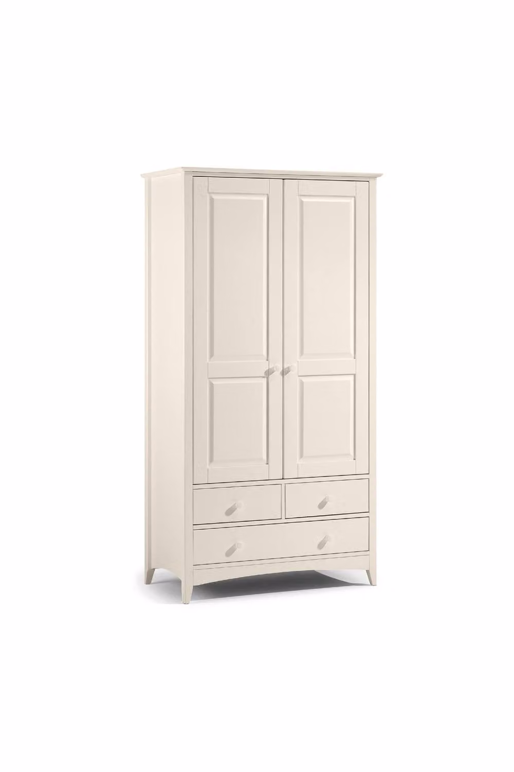 Julian Bowen Cameo White 2 Door 3 Drawer Wooden Wardrobe H 182 x W 88 x D 56 cm – 3