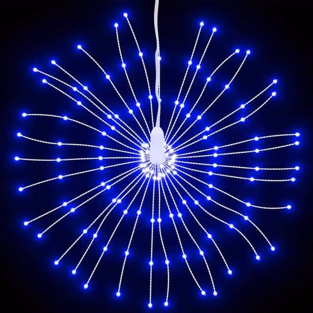 Berkfield Home Festive Christmas Starburst LED Light, Blue, 17 cm