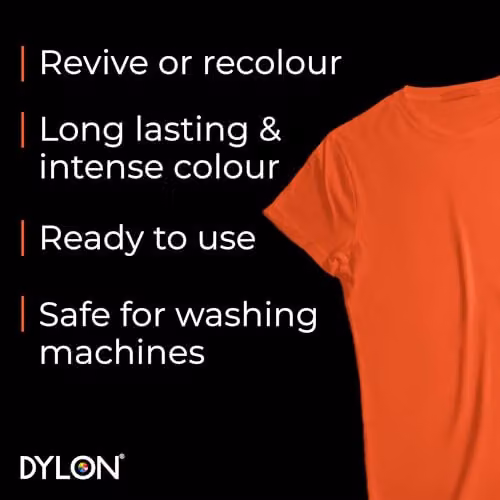 Dylon Fabric Dye Pods for Clothes and Soft Furnishings, Fresh Orange, 350g – 2