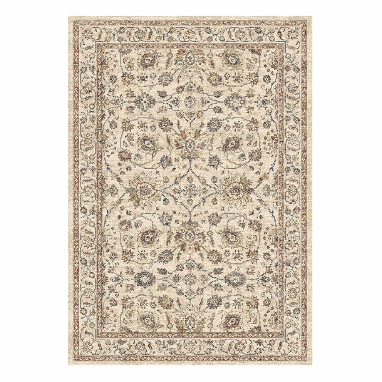 The Rug Shop UK Beige Traditional Floral Round Machine Woven Rug, Diameter: 200 cm – 2