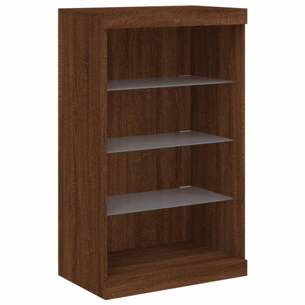 Berkfield Home Modern Sideboard with Integrated LED Lights in Brown Oak, W/D/H: 60.5 x 37 x 100 cm – 3
